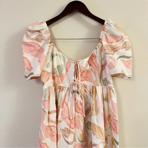 Abercrombie & Fitch Floral Mini Dress - Pink and Green - Picture 3 of 11